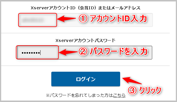 ログイン情報入力